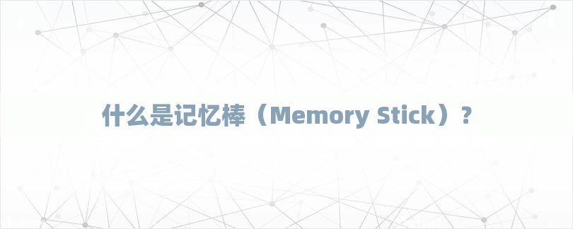 什么是记忆棒（Memory Stick）？-第1张图片