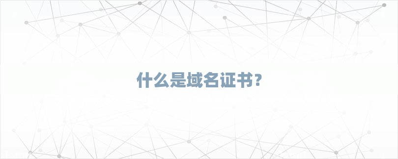 什么是域名证书？-第1张图片