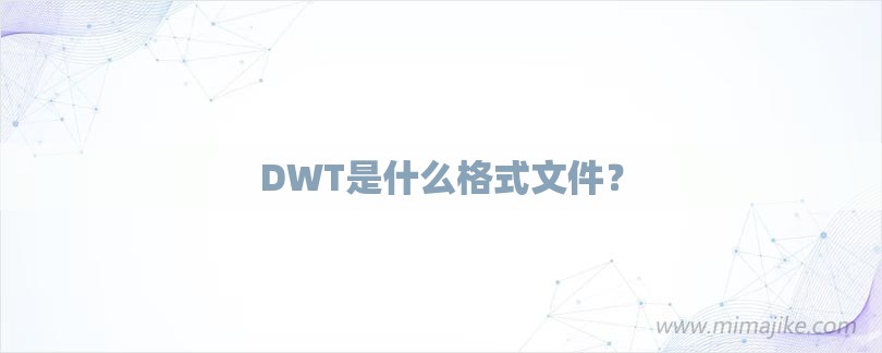 DWT是什么格式文件？-第1张图片