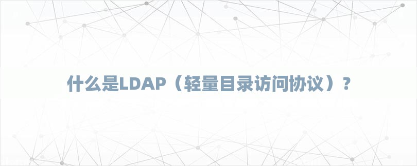 什么是LDAP（轻量目录访问协议）？-第1张图片
