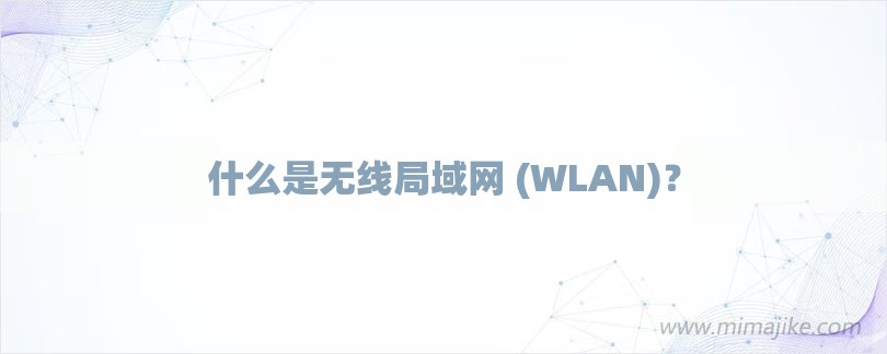 什么是无线局域网 (WLAN)？