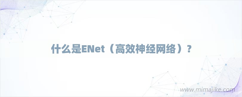 什么是ENet（高效神经网络）？-第1张图片